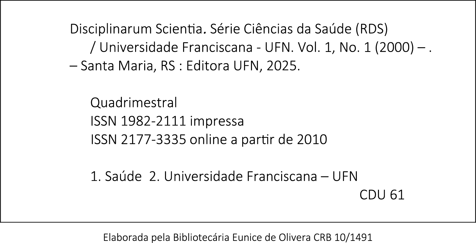 Ficha Catalográfica