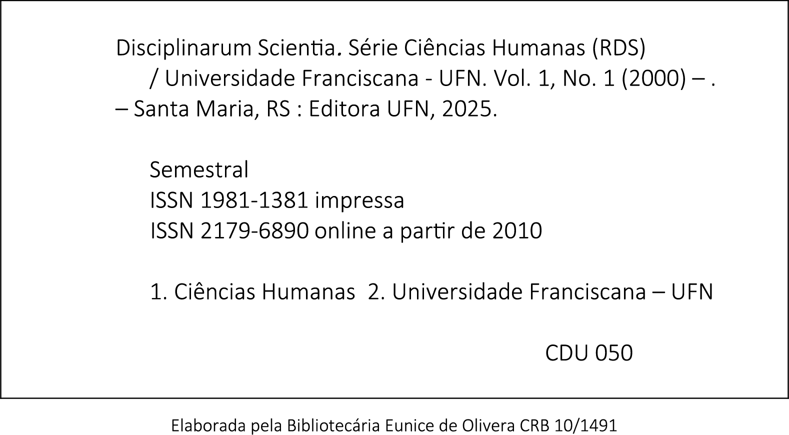 Ficha Catalográfica