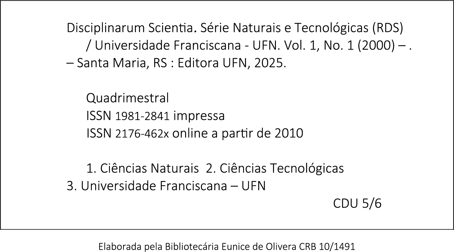 Ficha Catalográfica